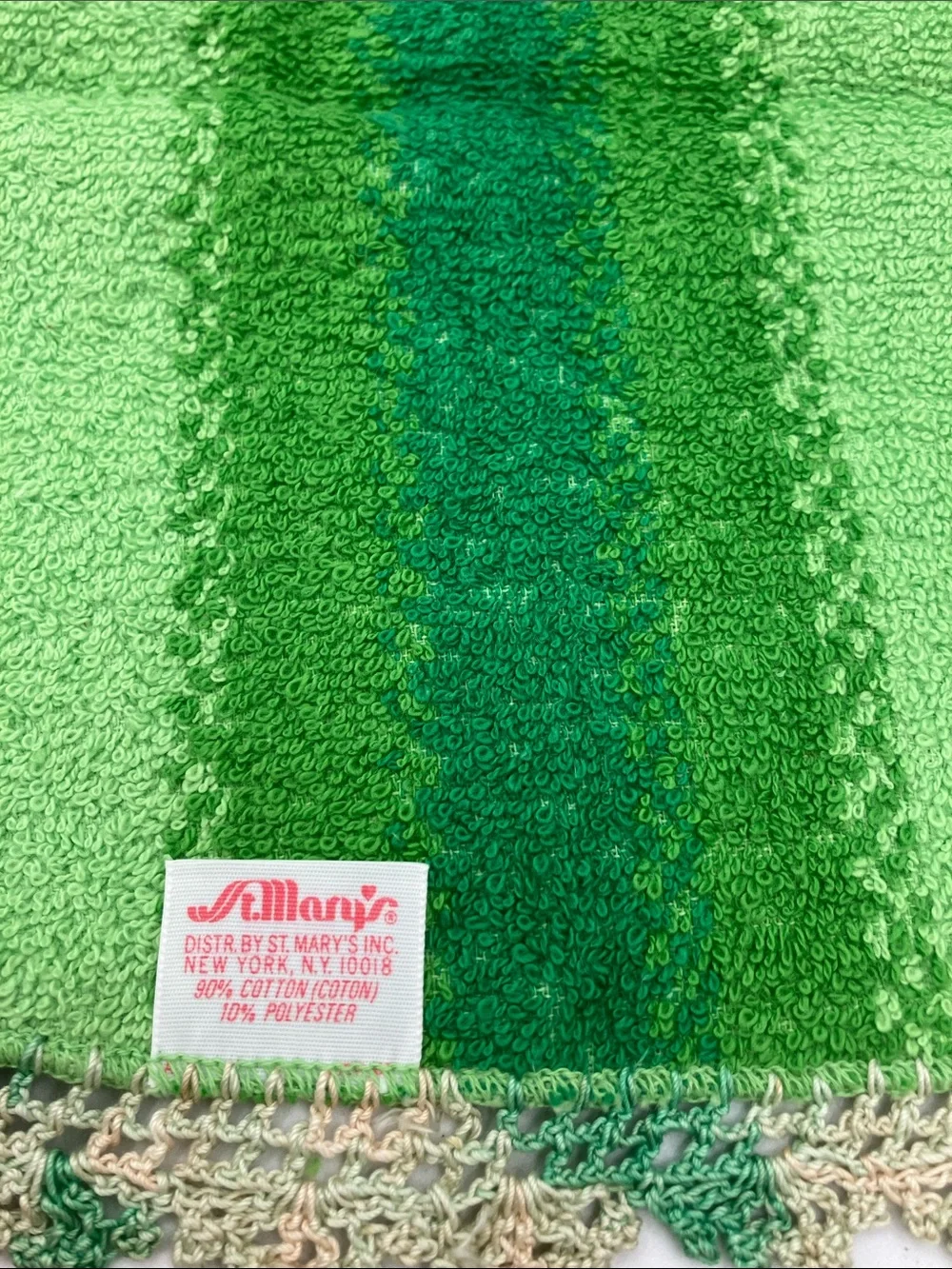St. Mary’s vintage crochet edge washcloth